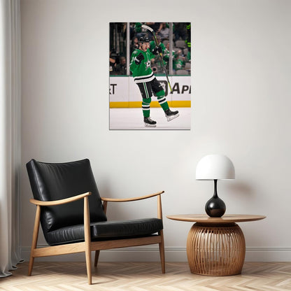 Roope Hintz Celebration Victory Famous USA Hockey Player Poster North America Hockey HD Photo Print