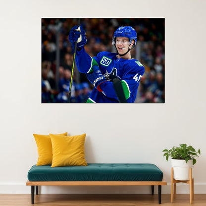 Elias Pettersson Famous USA Hockey Player Poster North America Hockey HD Photo Print