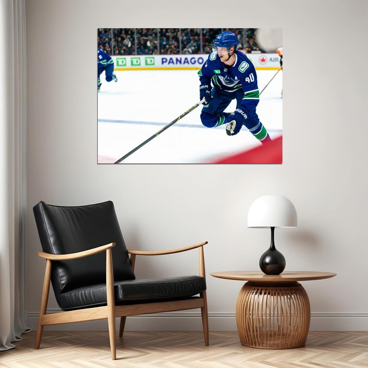 Elias Pettersson Famous USA Hockey Player Poster North America Hockey HD Photo Print