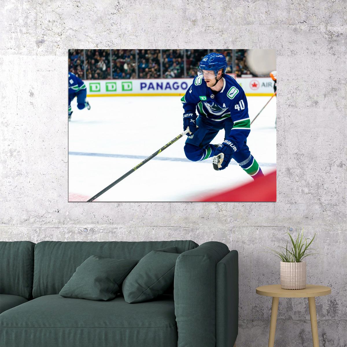 Elias Pettersson Famous USA Hockey Player Poster North America Hockey HD Photo Print