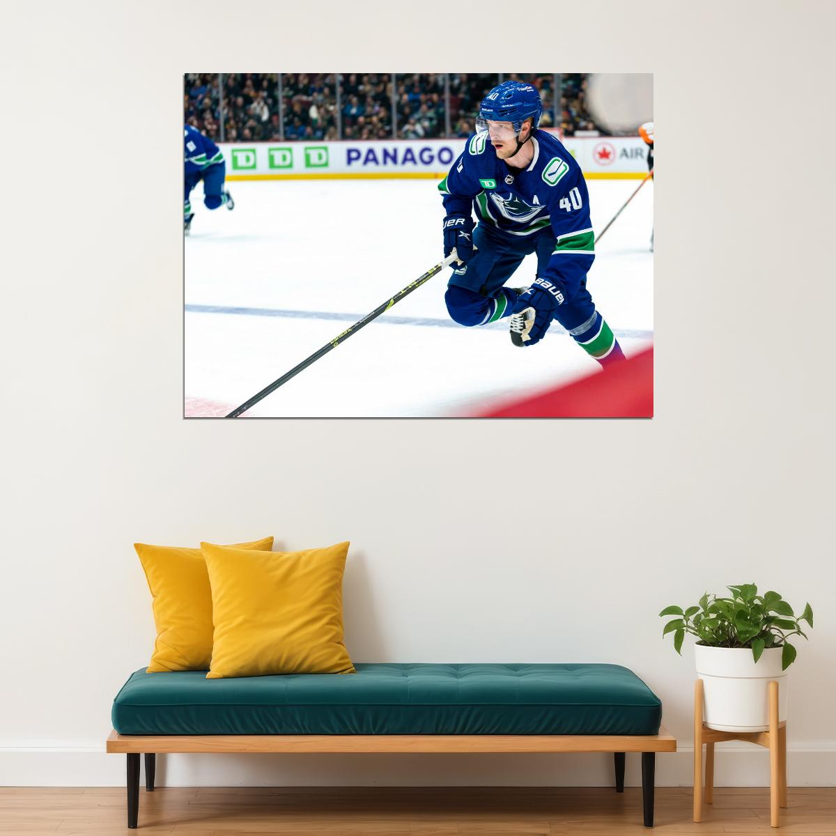 Elias Pettersson Famous USA Hockey Player Poster North America Hockey HD Photo Print