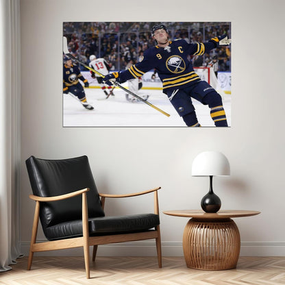 Jack Eichel Celebration Victory Famous USA Hockey Player Poster North America Hockey HD Photo Print - xonomax