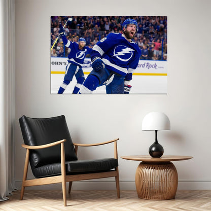 Nikita Kucherov Roar Scream Famous USA Hockey Player Poster North America Hockey HD Photo Print