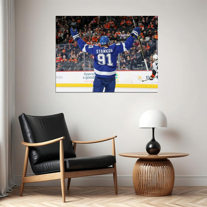 Steven Stamkos Back Shot Famous USA Hockey Player Poster North America Hockey HD Photo Print