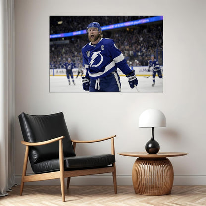 Steven Stamkos Scream Roar Famous USA Hockey Player Poster North America Hockey HD Photo Print