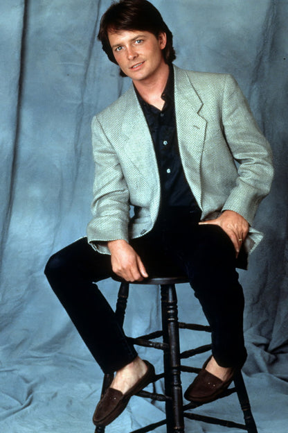 Michael J. Fox Young Actor 80s Fashion Classic Hollywood Portrait Photo Print