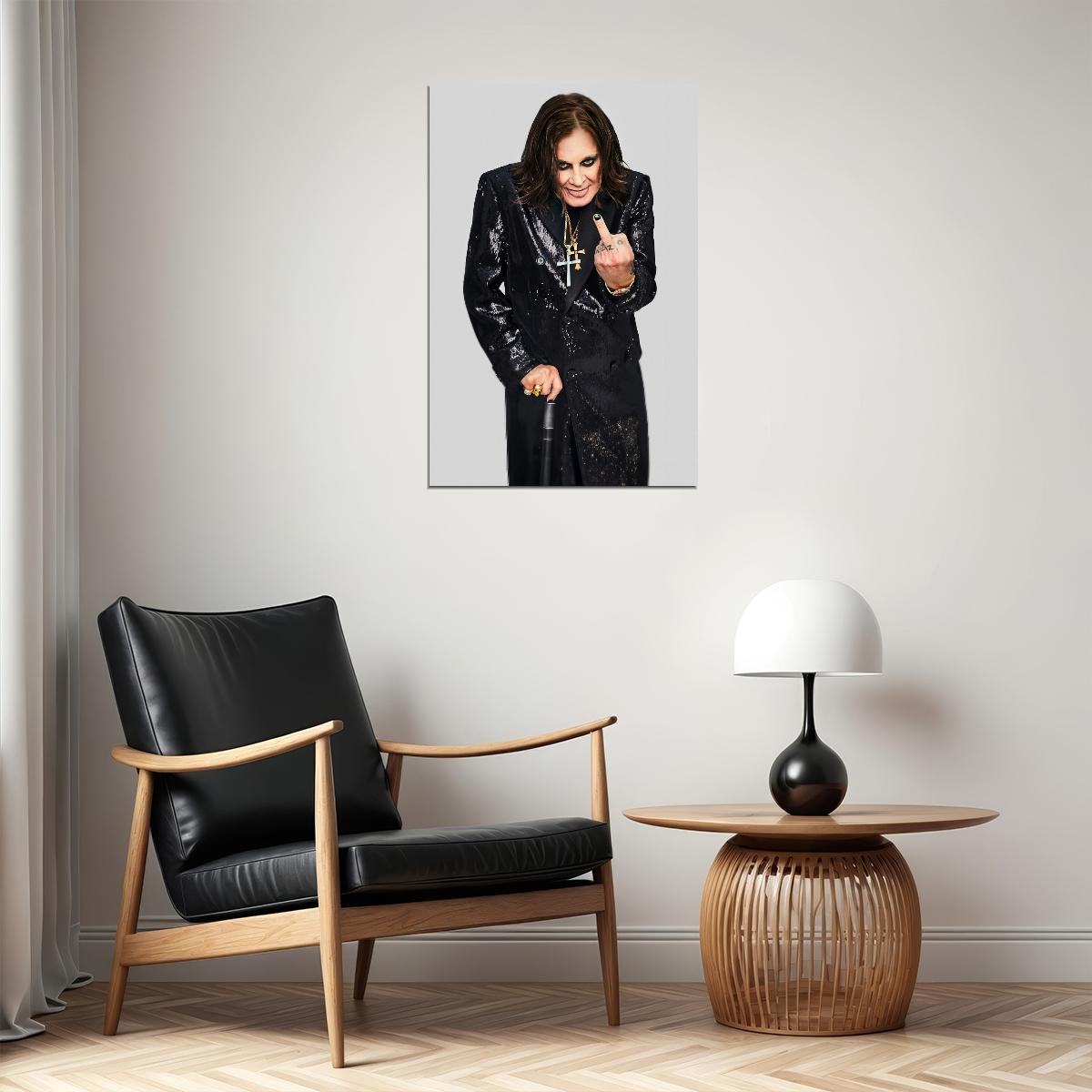 Ozzy Osbourne Music Poster Classic Heavy Metal Rockstar Photo Gothic Music Wall Art Print