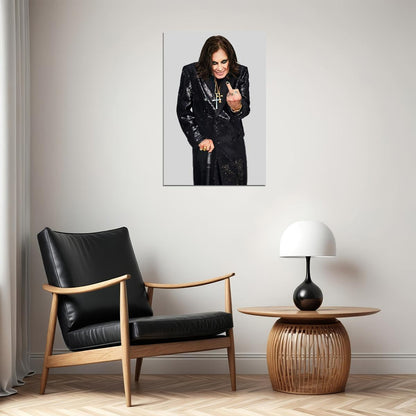 Ozzy Osbourne Music Poster Classic Heavy Metal Rockstar Photo Gothic Music Wall Art Print