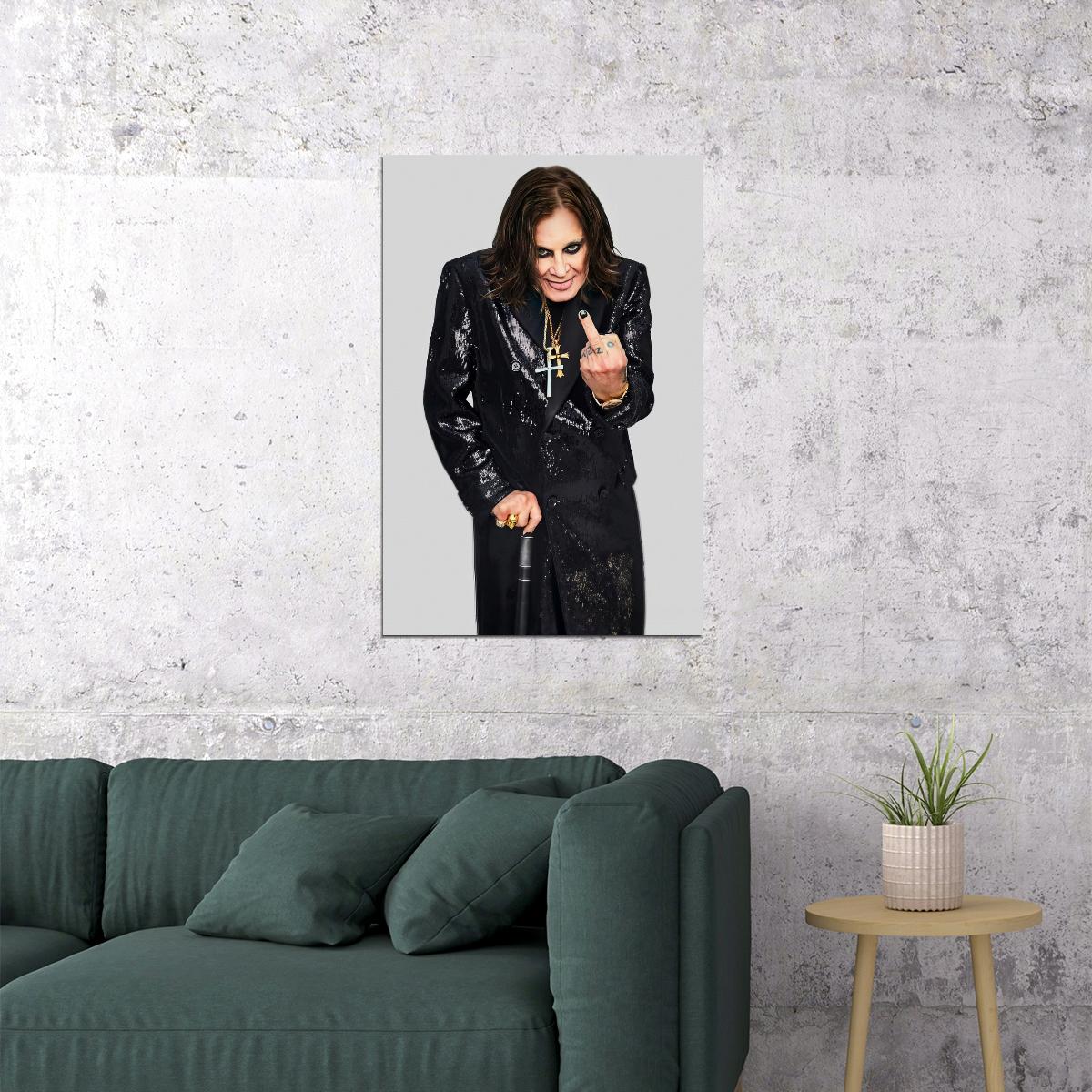 Ozzy Osbourne Music Poster Classic Heavy Metal Rockstar Photo Gothic Music Wall Art Print