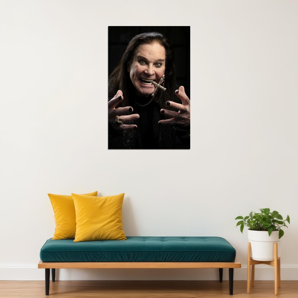 Ozzy Osbourne Iconic Black Sabbath Poster Heavy Metal Rockstar Wall Art Gothic Music Photo Print