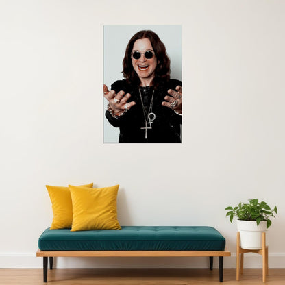 Ozzy Osbourne Rock Music Poster Black Sabbath Frontman Legendary Heavy Metal Singer Wall Art Print