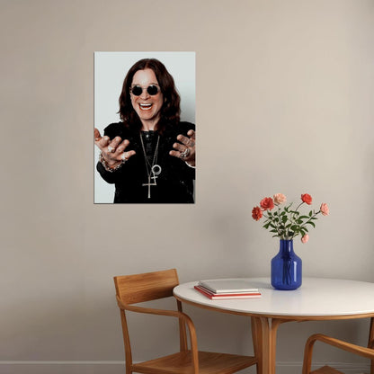 Ozzy Osbourne Rock Music Poster Black Sabbath Frontman Legendary Heavy Metal Singer Wall Art Print