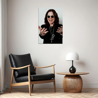 Ozzy Osbourne Rock Music Poster Black Sabbath Frontman Legendary Heavy Metal Singer Wall Art Print