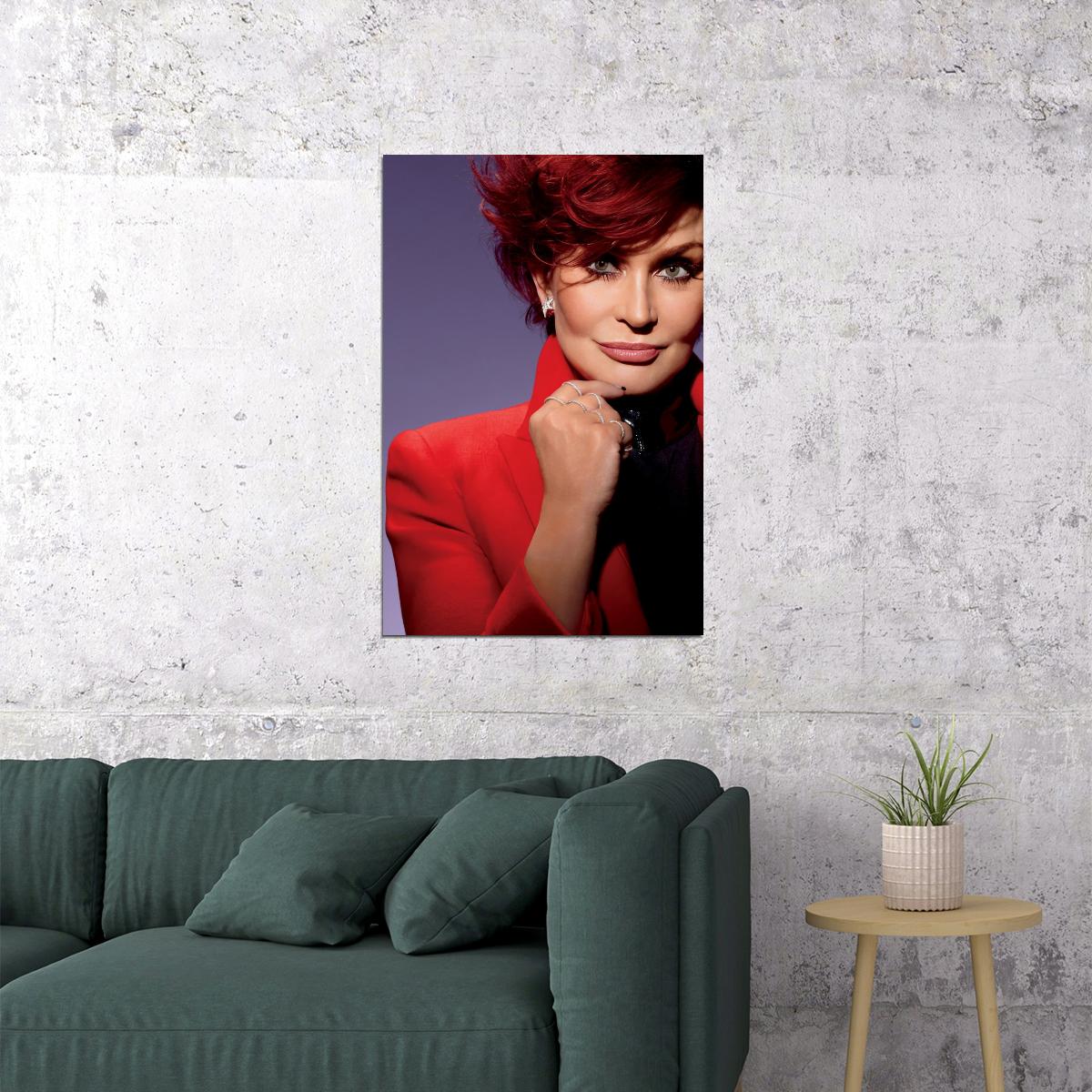 Sharon Osbourne Powerful Woman Poster Famous Music Manager Reality TV Star Wall Art Print