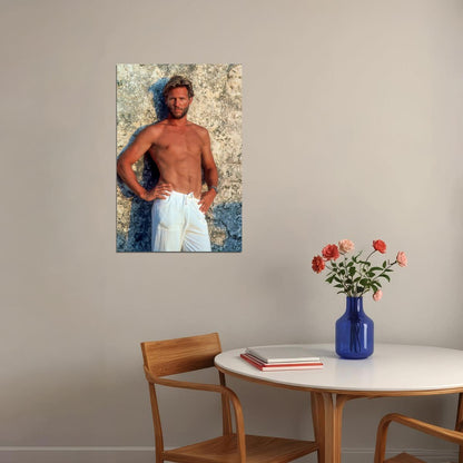 Jeff Bridges Young And Hot Shirtless Poster Iconic 1980s Actor Beach Photo Wall Art Print