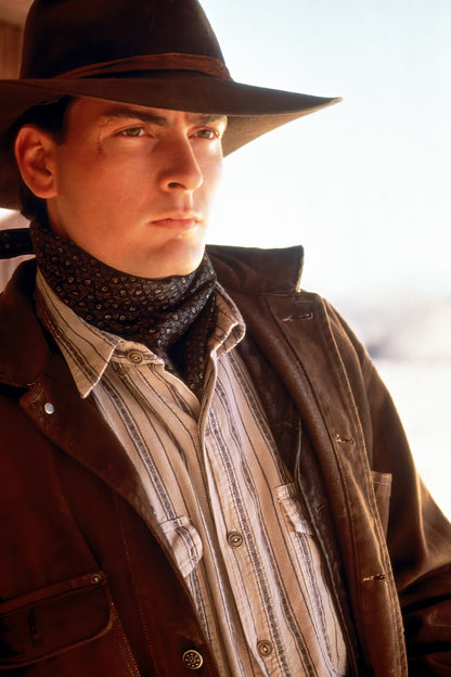 Charlie Sheen John Tunstall Young Guns 1988 Western Movie Poster Iconic Cowboy Hollywood Wall Art Print