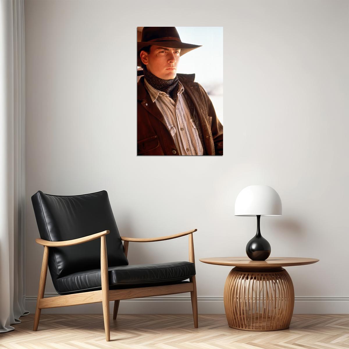 Charlie Sheen John Tunstall Young Guns 1988 Western Movie Poster Iconic Cowboy Hollywood Wall Art Print