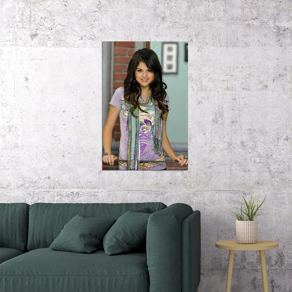 Selena Gomez Alex Russo Wizards of Waverly Place Poster 2010s TV Star Early Career Wall Art Print