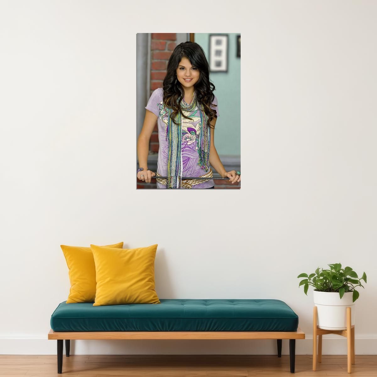 Selena Gomez Alex Russo Wizards of Waverly Place Poster 2010s TV Star Early Career Wall Art Print