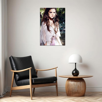 Selena Gomez Fashion Shoot Poster Boho Fashion Icon Photo Hollywood Star Glamorous Look Wall Art Print