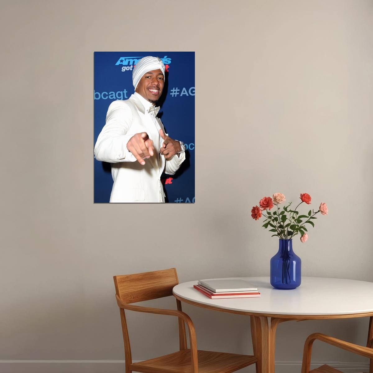 Nick Cannon America's Got Talent TV Show Poster Iconic Turban Look Photo Fashion Statement Wall Art Print