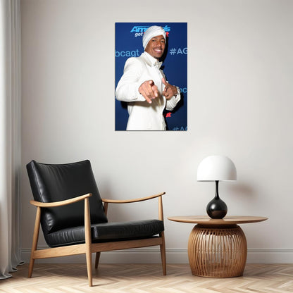 Nick Cannon America's Got Talent TV Show Poster Iconic Turban Look Photo Fashion Statement Wall Art Print