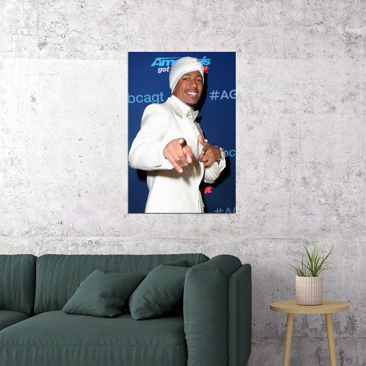 Nick Cannon America's Got Talent TV Show Poster Iconic Turban Look Photo Fashion Statement Wall Art Print