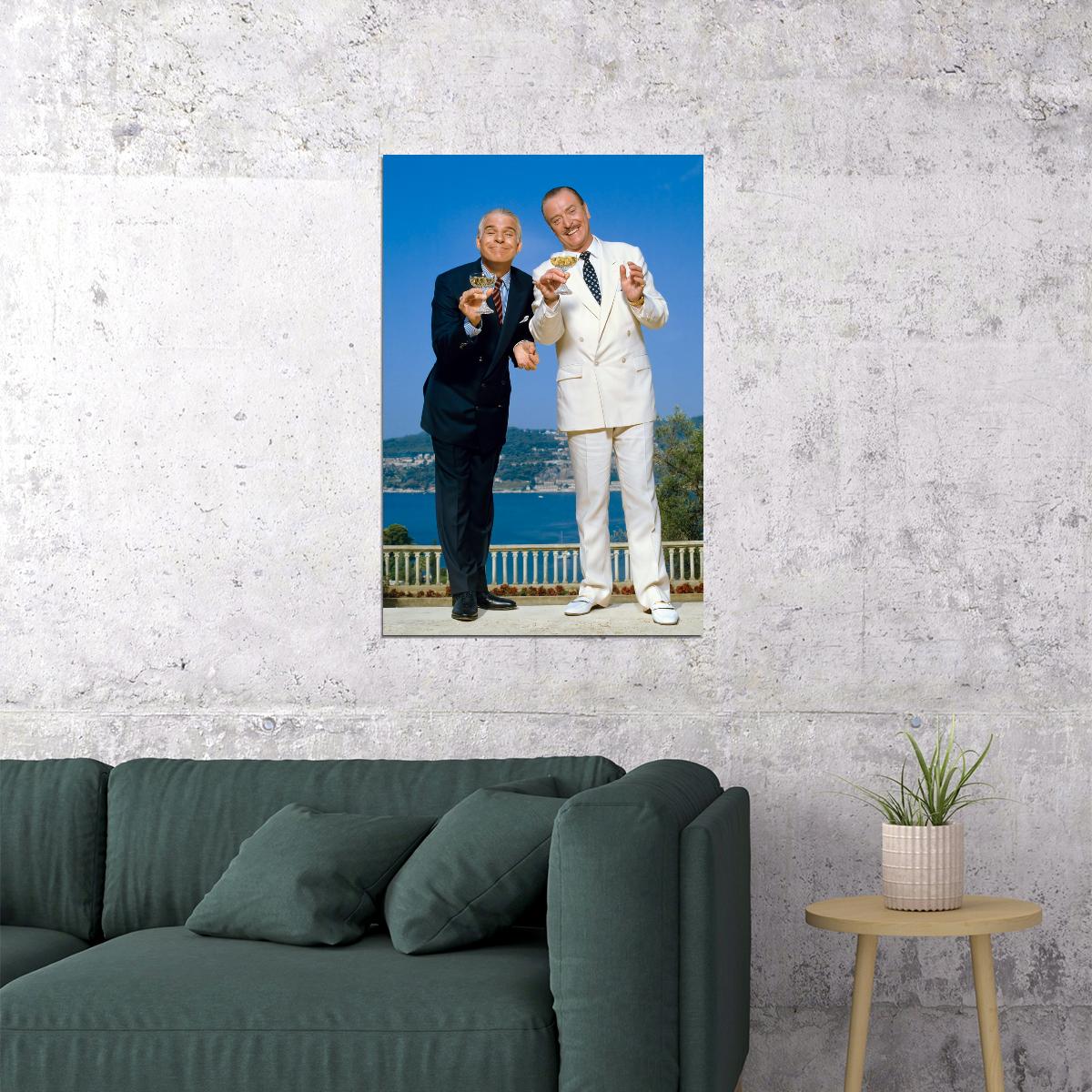 Steve Martin Dirty Michael Caine Rotten Scoundrels 1988 Movie Poster Iconic Comedy Duo Photo Hollywood Classic Wall Art Print