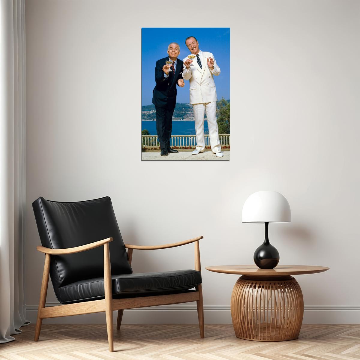 Steve Martin Dirty Michael Caine Rotten Scoundrels 1988 Movie Poster Iconic Comedy Duo Photo Hollywood Classic Wall Art Print