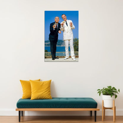 Steve Martin Dirty Michael Caine Rotten Scoundrels 1988 Movie Poster Iconic Comedy Duo Photo Hollywood Classic Wall Art Print