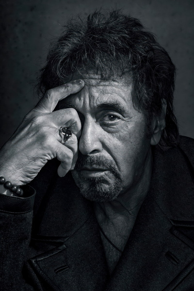 Al Pacino Modern Black and White Portrait Iconic Hollywood Legend Timeless Wall Art Print