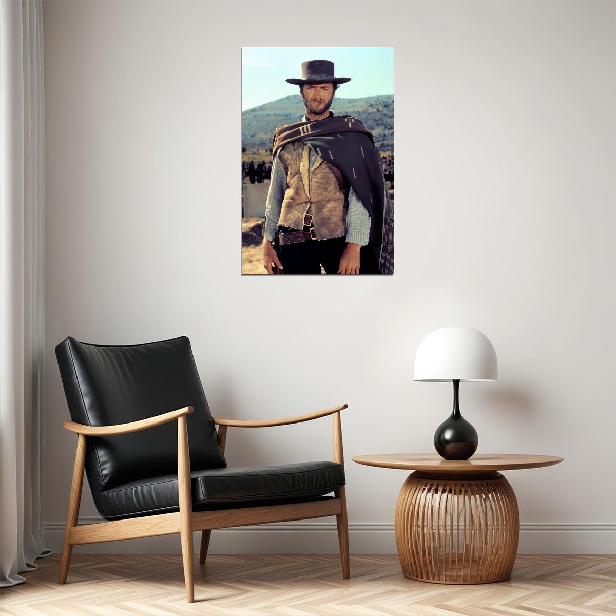 Clint Eastwood The Good The Bad The Ugly 1966 Movie Poster Iconic Western Blondie Cowboy Classic Hollywood Film Wall Art Print