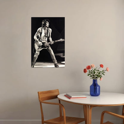 Keith Richards Music Poster 1981 Live Concert Performance Iconic Rock Star Guitarist Wall Art Print