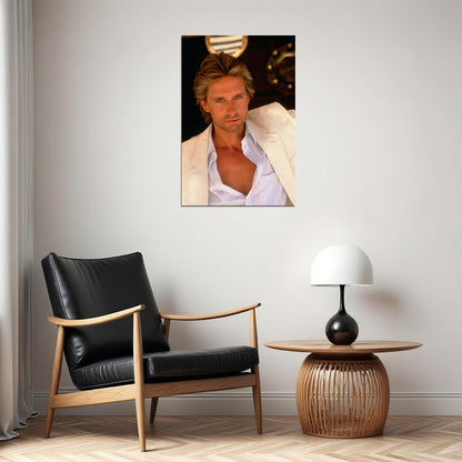 Michael Douglas Poster Classic 1980s Portrait Iconic Hollywood Star Timeless Style Wall Art Print