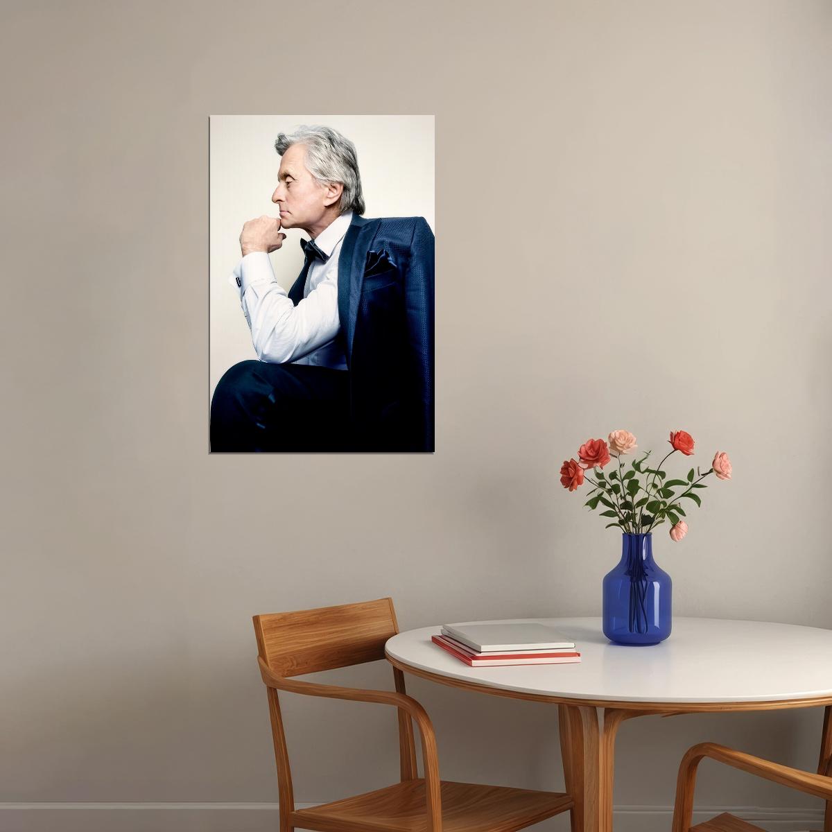 Michael Douglas Poster Modern Portrait Timeless Hollywood Legend Wall Art Print