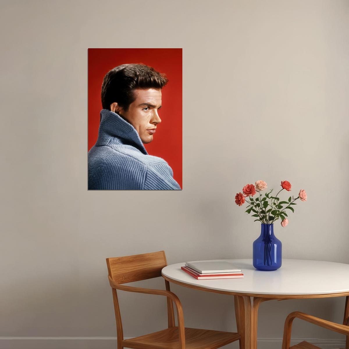 Warren Beatty 1950s Poster Portrait Hollywood Star Timeless Icon Wall Art Print