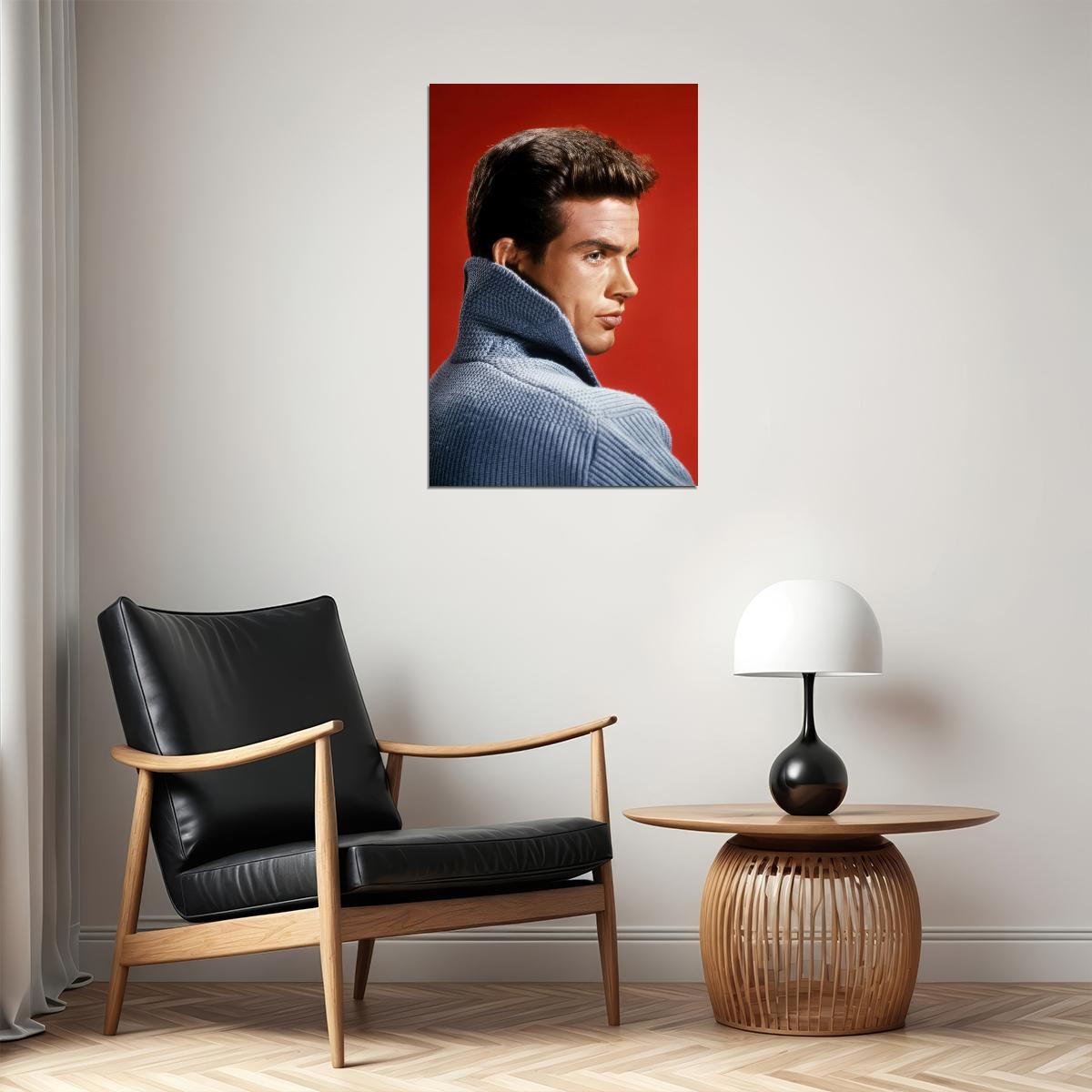 Warren Beatty 1950s Poster Portrait Hollywood Star Timeless Icon Wall Art Print