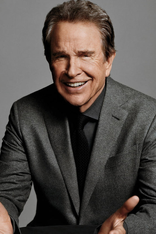 Warren Beatty Modern Portrait Poster Hollywood Legend Timeless Wall Art Print