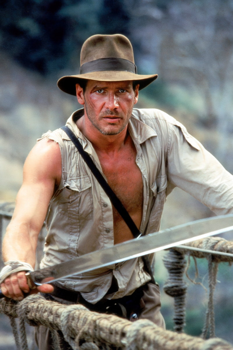 Harrison Ford Indiana Jones Movie Poster 1980s Iconic Adventure Archaeologist Film Wall Art Print