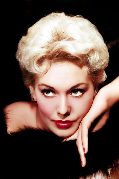 Kim Novak Iconic Portrait 1960s Hollywood Beauty Classic Film Star Wall Art Print