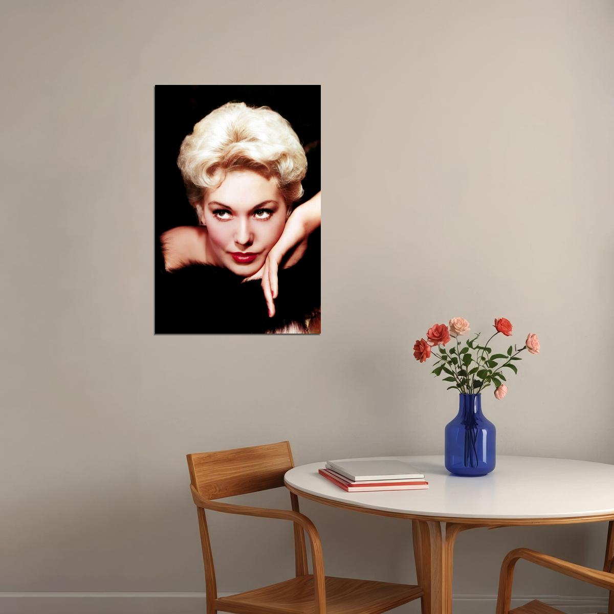 Kim Novak Iconic Portrait 1960s Hollywood Beauty Classic Film Star Wall Art Print