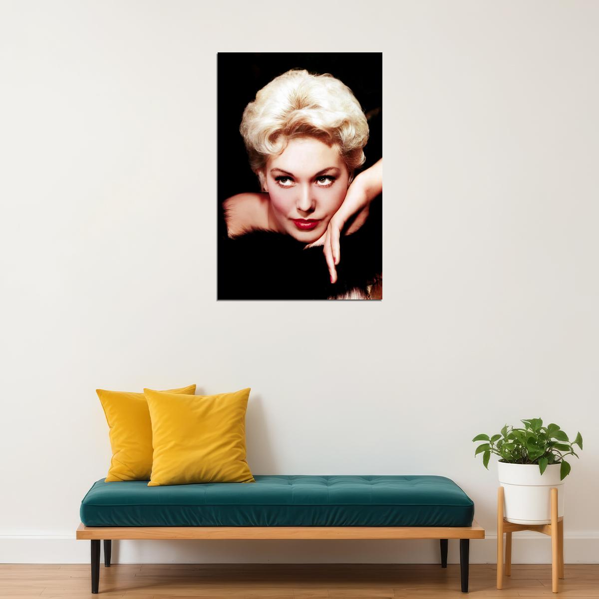 Kim Novak Iconic Portrait 1960s Hollywood Beauty Classic Film Star Wall Art Print