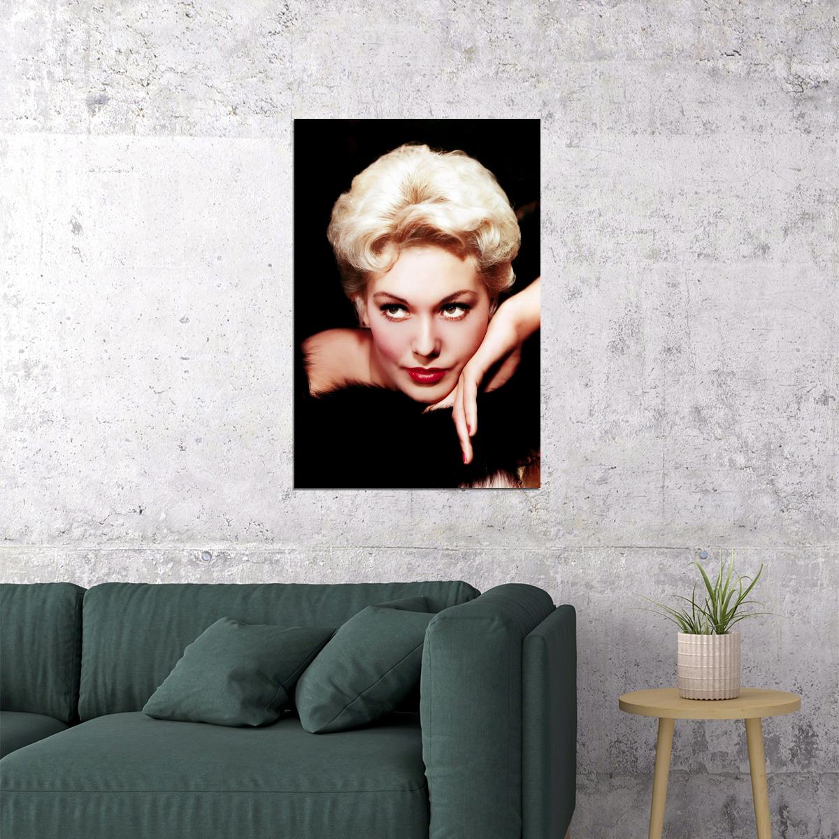 Kim Novak Iconic Portrait 1960s Hollywood Beauty Classic Film Star Wall Art Print