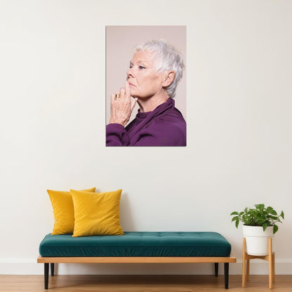 Judi Dench Modern Photo Poster Legendary British Actress Print Cinema Icon Wall Art