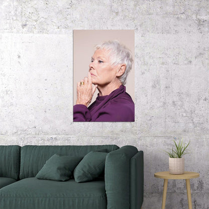 Judi Dench Modern Photo Poster Legendary British Actress Print Cinema Icon Wall Art