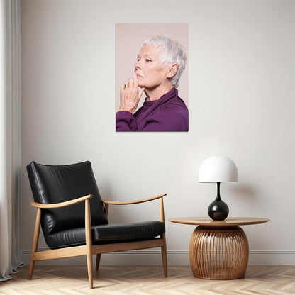 Judi Dench Modern Photo Poster Legendary British Actress Print Cinema Icon Wall Art