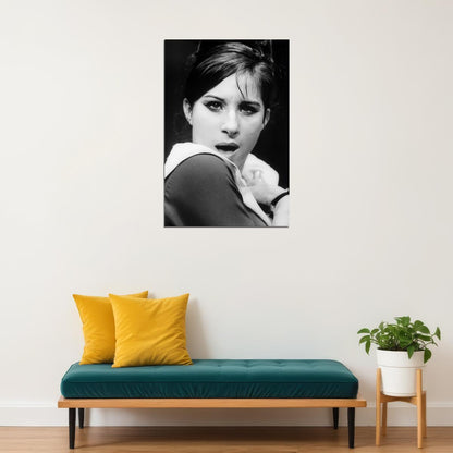 Barbra Streisand Early Career Portrait Poster 1960s Hollywood Icon Print Famous Singer Wall Art