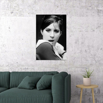 Barbra Streisand Early Career Portrait Poster 1960s Hollywood Icon Print Famous Singer Wall Art