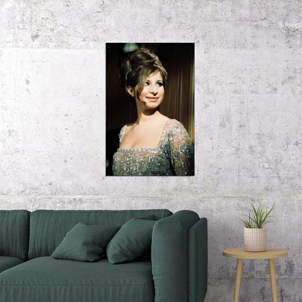 Barbra Streisand Iconic Glamour Photo Print Hollywood Legend Poster Famous Singer Wall Art