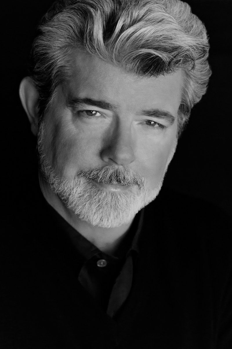 George Lucas Black and White Portrait Legendary Filmmaker Modern Hollywood Icon Wall Art Print